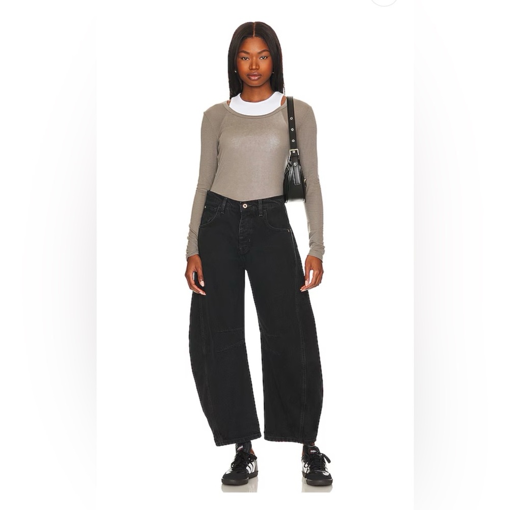 Good Luck Mid Rise Barrel Jeans